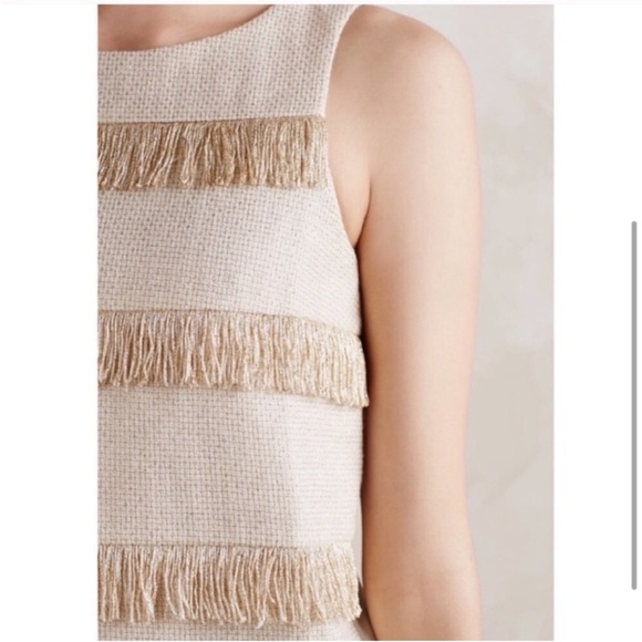 Anthropologie Sunday In Brooklyn Gold Fringe Sleeveless Top - Picture 4 of 12